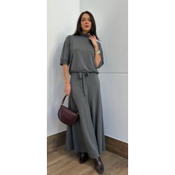 Maria Dubox | Conjunto de saia Cacau mescla