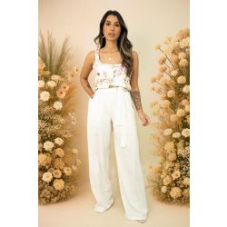 Maria Poa | Conjunto Cropped Branco