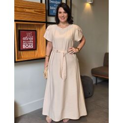 Dona Charme | Vestido Longo com Cinto