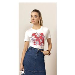Imperio By Titanium | T-shirt de Malha Estampada Vermelho