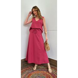 Maria Dubox | Conjunto de saia Caju rosa