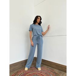 Maria Dubox | Conjunto de calça Sol azul