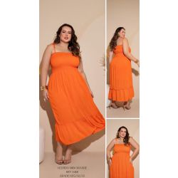 Perola Rara | Vestido Midi Orange