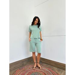 Maria Dubox | Conjunto de bermuda Gaya verde claro