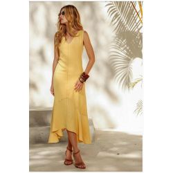 Namine | Vestido Barra Assi c/ Bolso Amarelo