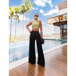 Maria Dondoca | Conjunto Botões Style Verde com Preto