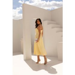 Flor da Moda | Vestido Recortes Amarelo