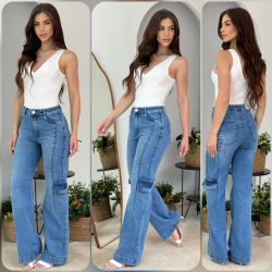 Golstt | Calça Wide Leg Cargo Jeans
