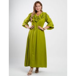 Dona Charme | Vestido Longo Poliviscose Verde
