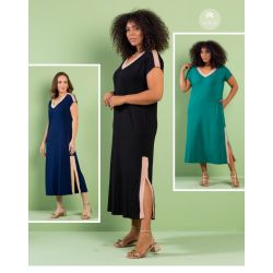 Fajos | Vestido Longo com Fenda do Lado