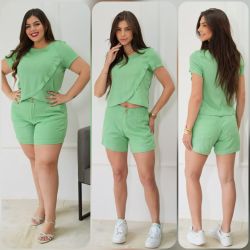 Golstt | Conjunto Viscolinho com Elastano Verde