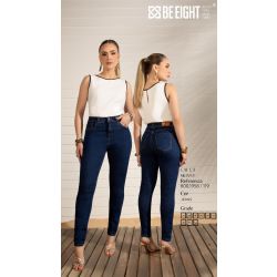 BE EIGHT | Calça Skinny Jeans cós Alto Azul Escuro