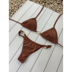 Logata | Conjunto de Biquíni Laís Marrom