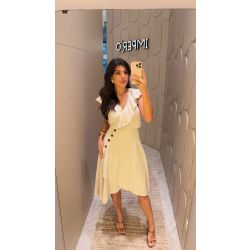 Imperio By Titanium | Saia Gode de Viscolinho com Transpasse Collor Caque