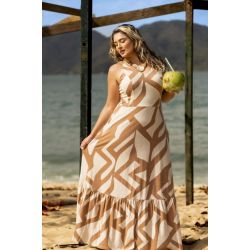 Fajos | Vestido Malha Marrom