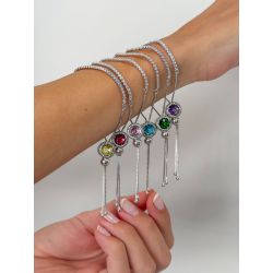 Jaqueline Bueno | Pulseira Rivieira Colors Rodinada com Regulagem