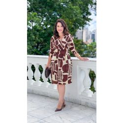 Dona Charme | Vestido Midi Malha Tricô