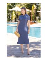 Imperio By Titanium | Vestido Malha Canelada Gola Polo