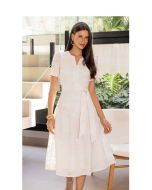 Imperio By Titanium | Vestido Êvasê com tecido Bordado