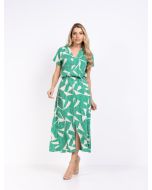 FAJOS- CONJUNTO TP VISCOLINHO SAIA MIDI E BLUSA MG SINO