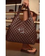 Fort Couro | Bolsa Metalasse Chocolate