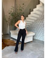 Perola Rara | Calça Flare Black