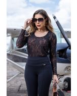 Bella Millano | Calça Seca Barriga Flare Preta