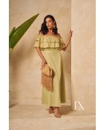 Luxo |  Vestido Max Midi Gabriela Verde