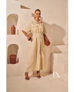 Luxo | Vestido Max Midi Betania Areia