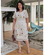 Dona Charme | Vestido Curto Renda Branco