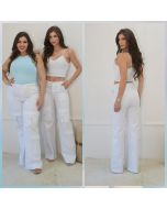 Golstt | Calça Wide Leg Cargo Branca