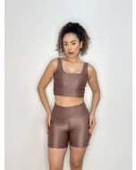 Karicia | Conjunto Shorts/ Top Fitnes Bronze