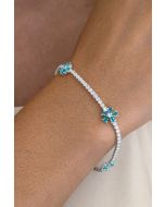 Jaqueline Bueno | Pulseira Rivieira com Flor Turmalina
