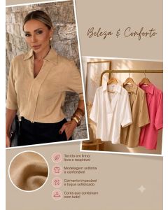 Julia Rodrigues | Camisa Viscolinen Transp