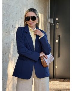 Julia Rodrigues | Blazer Alongado com Martingarle