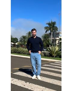 Degrant | Cal&ccedil;a Balon Baggy Masc. Jeans M&eacute;dio com Big.