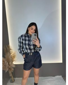 Mad&ocirc; | Shorts de Couro