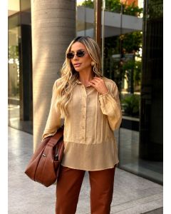 Julia Rodrigues | Camisa M/L com Transpar&ecirc;ncia 
