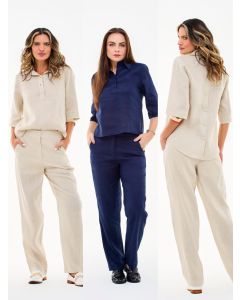 Le Rizz | Conjunto Cal&ccedil;a com Camisa de Bot&otilde;es Encapados