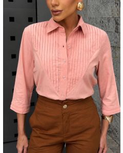 Julia Rodrigues | Camisa Manga 3/4 com detalhe