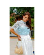 Imperio By Titanium | Blusa de Renda Azul