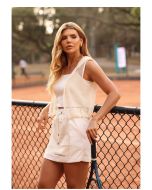 Lily Belle | Conjunto Alfaiataria Corta-Vento Off White