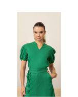 Imperio By Titanium | Blusa de linho Verde Amazon