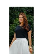 Imperio By Titanium | T-shirt de Malha Canelada Preta