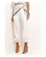 Lily Belle | Calça em Alfaiataria de Viscose Twill Off White