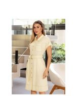Imperio By Titanium | Vestido de Sarja Leve Collor Amarelo