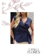 Julia Rodrigues | Blusa Muscle Glow Azul Marinho