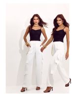 Lily Belle | Calça Confeccionado em Crepe Off White