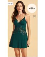 Recco | Camisola de Microfibra Amni Com Renda Verde Esmeralda