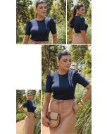 Dumene | Blusa Canelada Soho Marinho